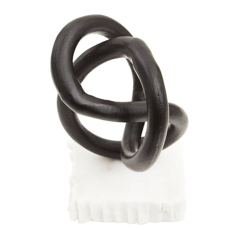 Monica Matte Black Knot Sculpture
